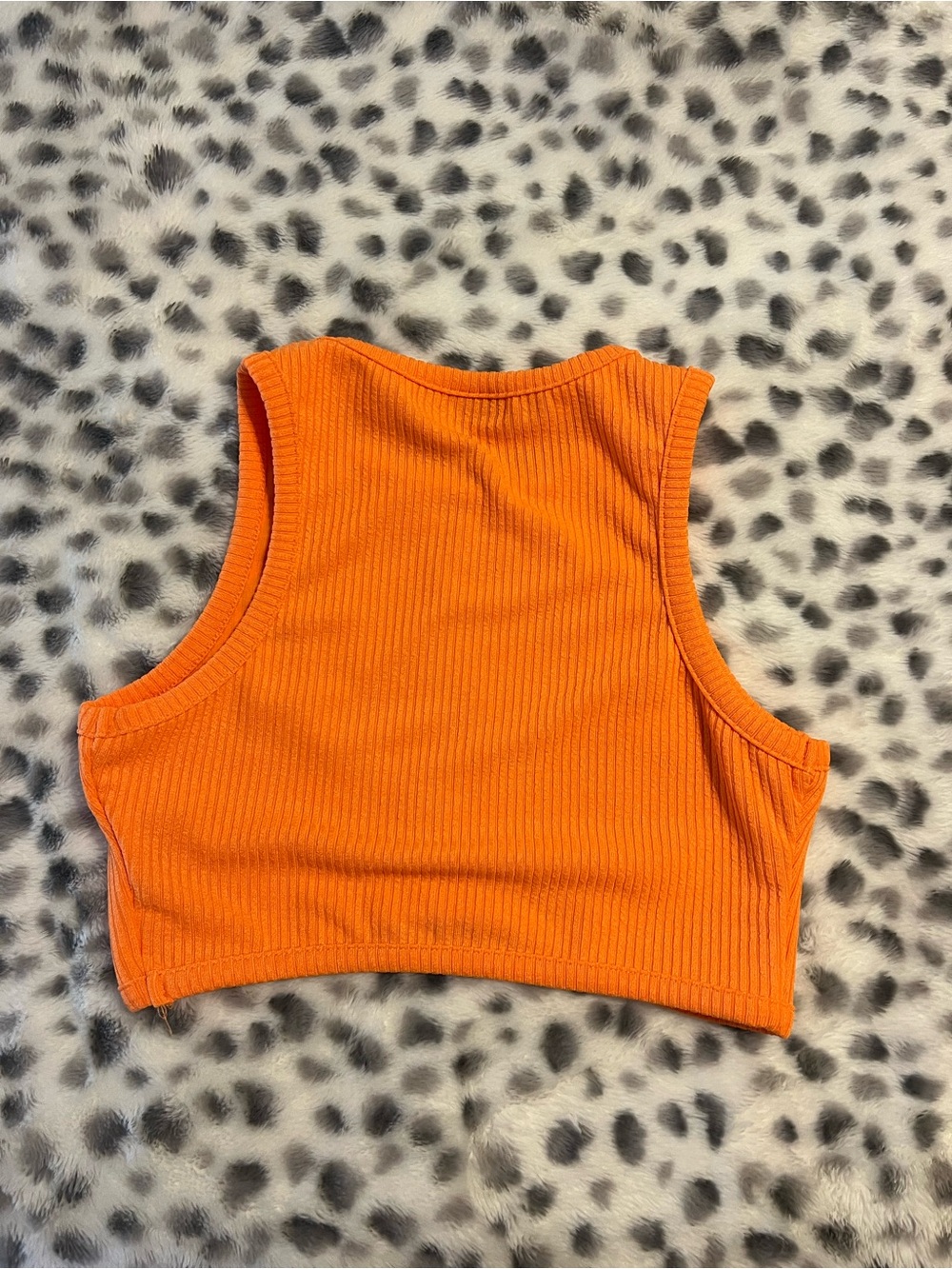 SHEIN Orange Ribbed Crop Set - Picture 4 of 9